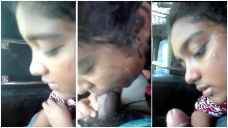 Posh sri lanakn girl Sucking dick in TukTuk